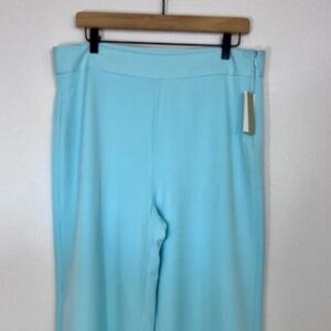 Elie Tahari Light Blue Wide Leg Cropped Pants Size 14 NWT